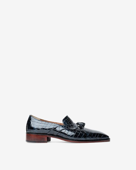 Evening Tassel Loafer With a Square Toe, Featuring Old Money Look
