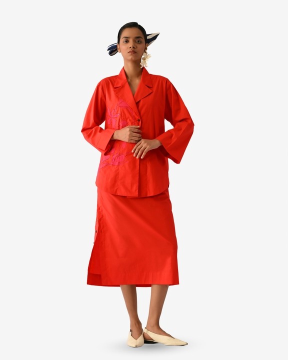 Mono Crimson Psyflora Appliqué Set