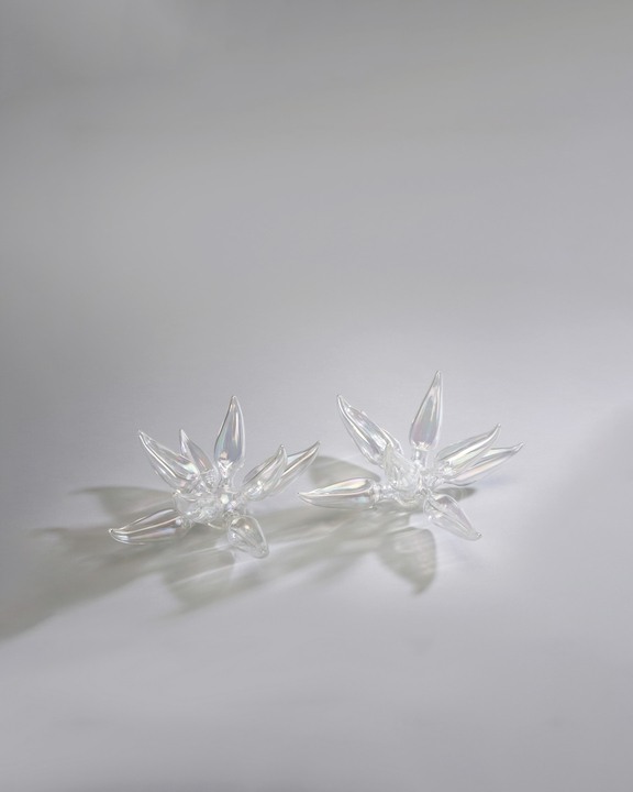 Lotus Figurine Set - Clear Iradescent