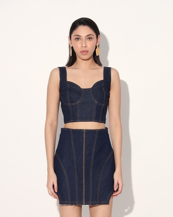 Zerah Denim Bralette