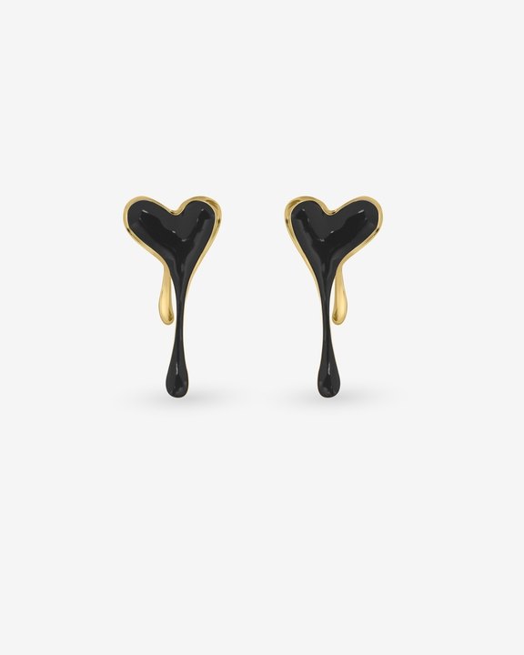 Melting Enamel Heart Earring