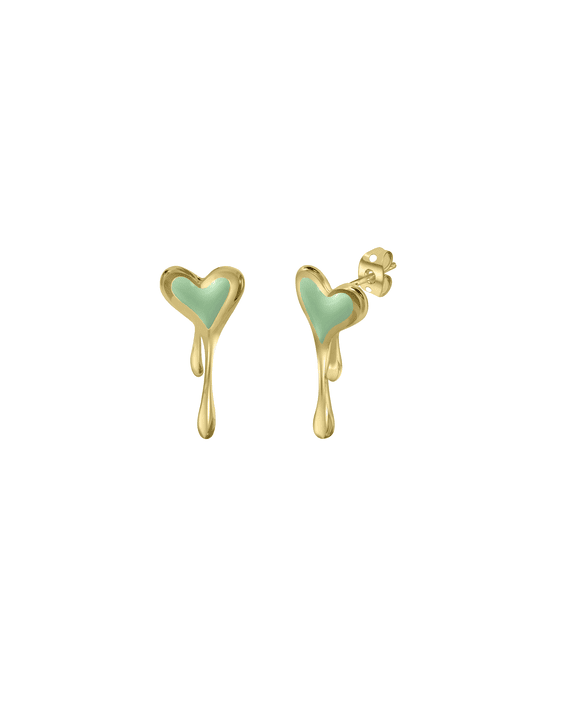 Melting Heart Duo Enamel Earrings