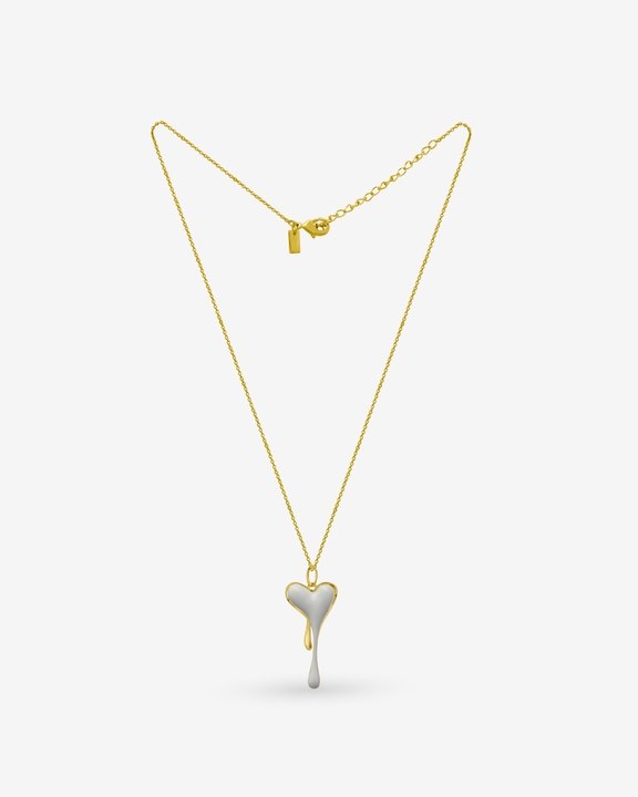 Melting Enamel Heart With Anchor Chain