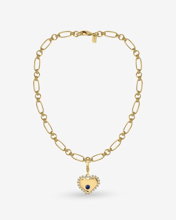 Halo Lapis Charm Necklace