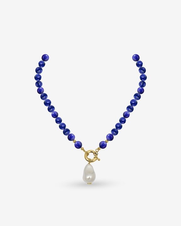 Midnight Pearl Gemstone Necklace