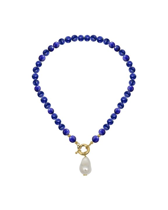 Midnight Pearl Gemstone Necklace