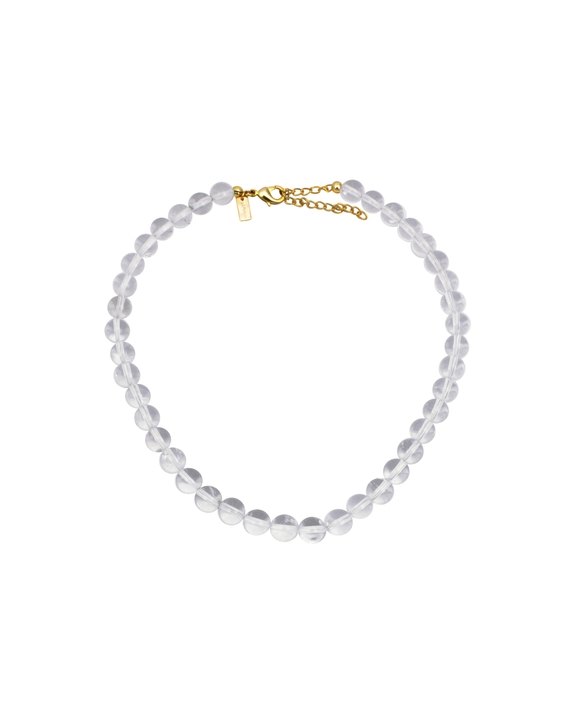 Clear Bubble Gemstone Necklace