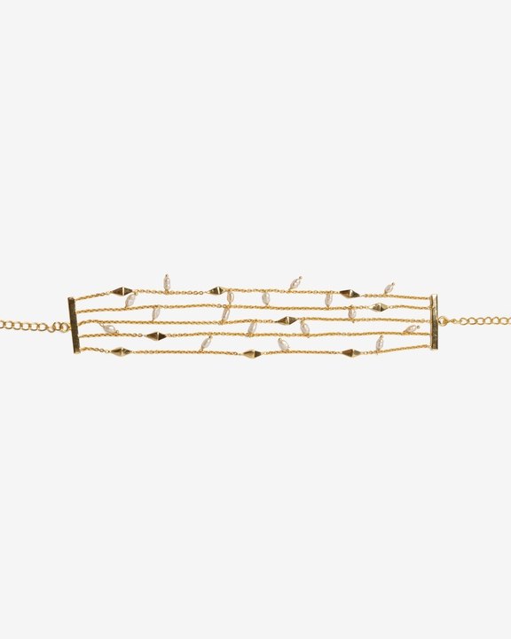 Spike Pearl Chain Necklace