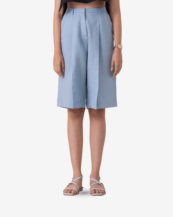 March Linen Pleated Shorts