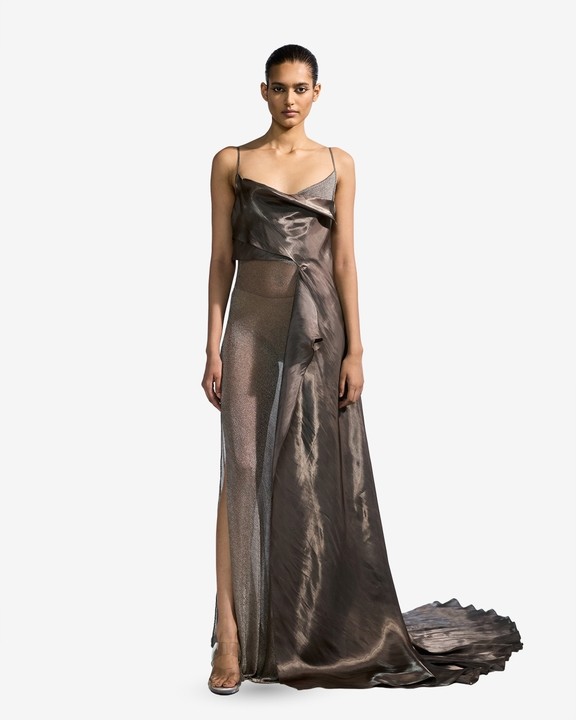 Metallic Layered Dress