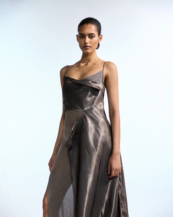 Metallic Layered Dress