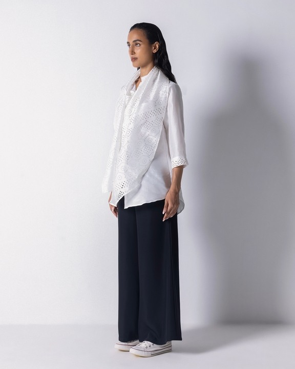 Cutwork Scarf Shirt
