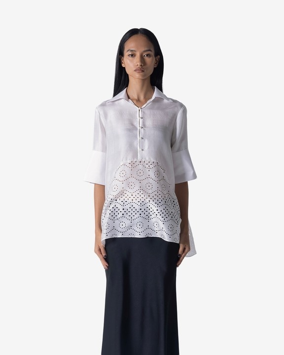 Cutwork Godet Shirt