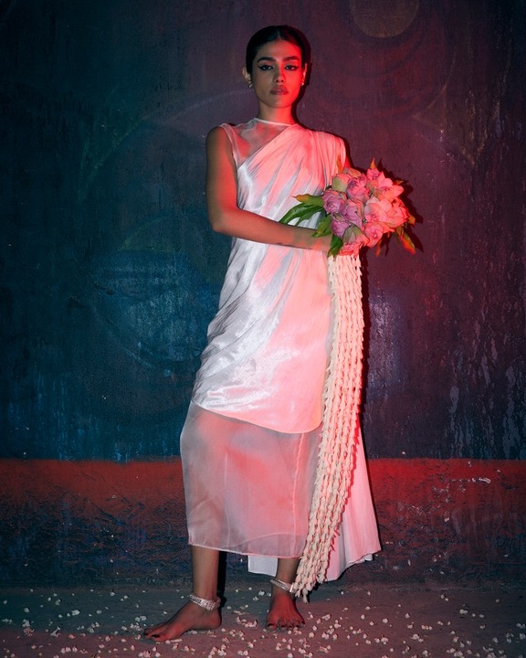 Organza Midi Saree Dress