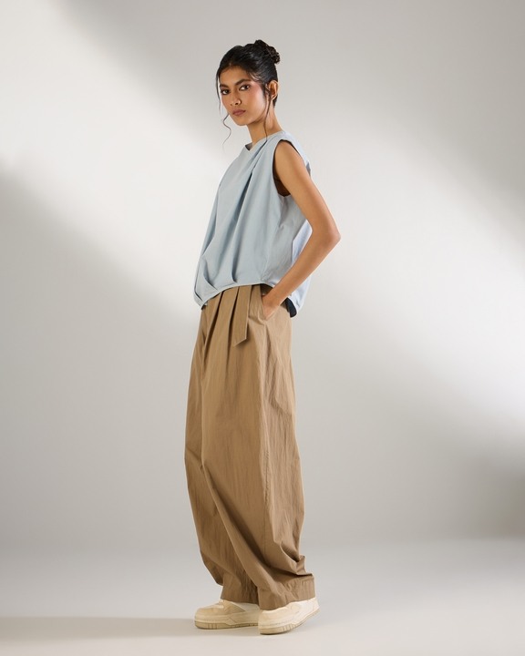 Front Pleat Buckle Pants