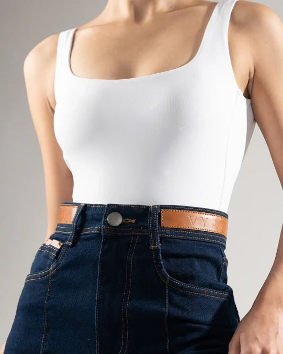 Pattern Embroidered Denim