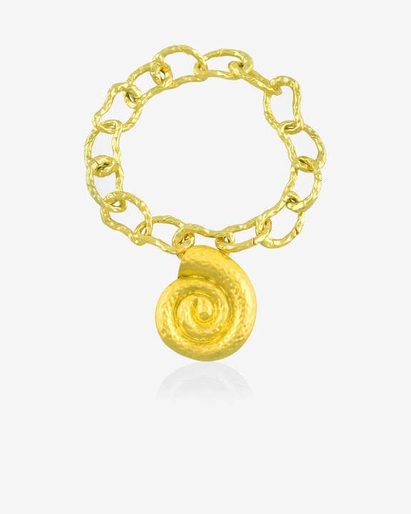 Coral Shell Link Bracelet
