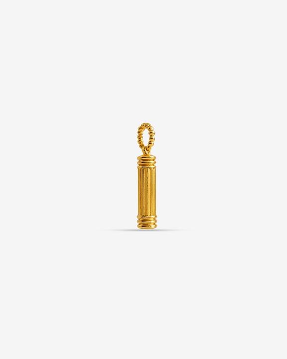 Vintage Column Gold Pendant Charm