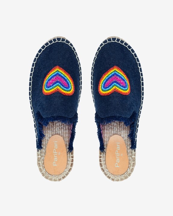 Heartbeat Espadrilles Dark Denim Platform