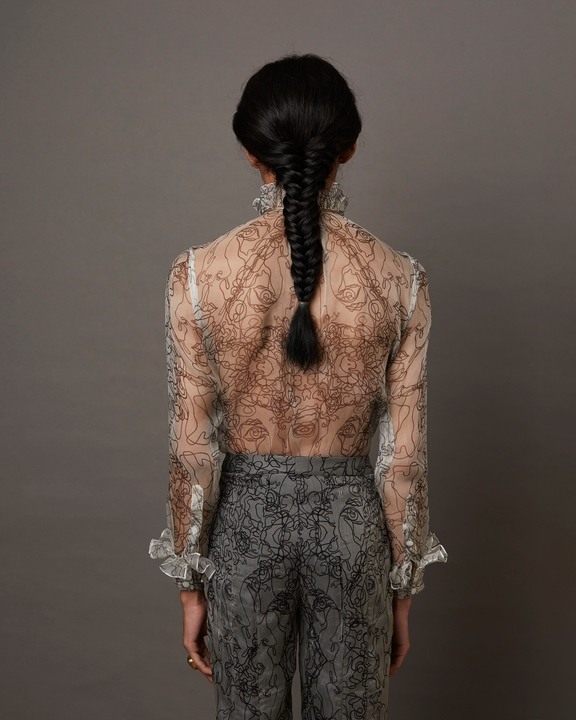 Multi Face Sheer Shirt