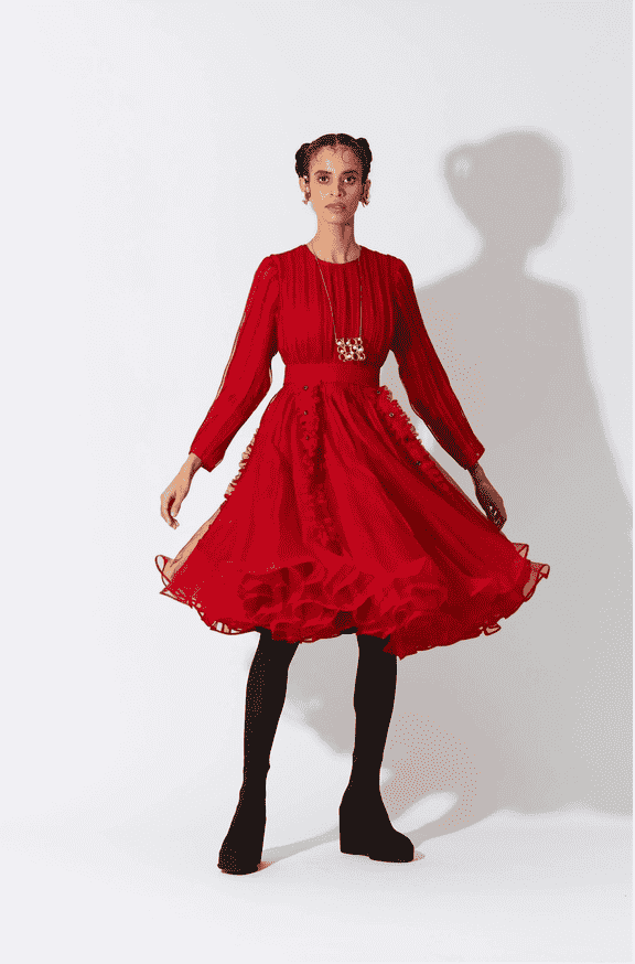 Bottlebrush Organza Dress