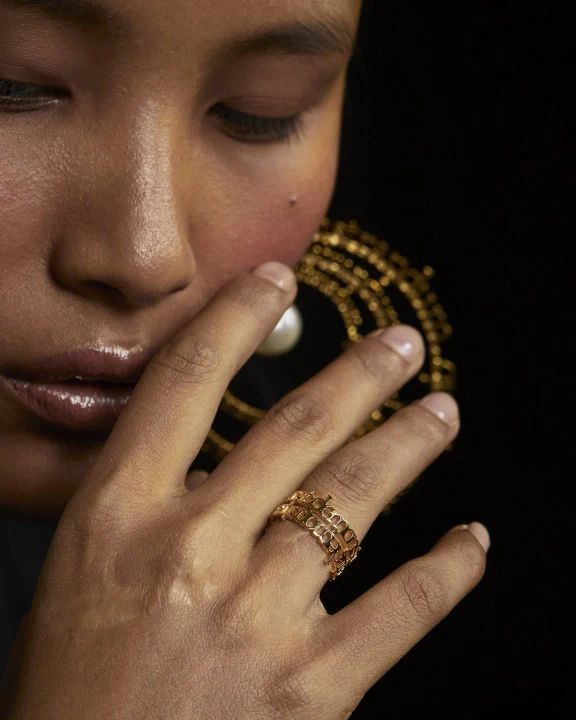 QED Grill Ring in Gold