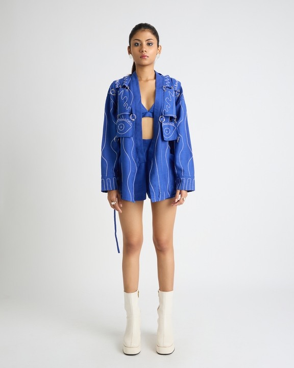 Broken Blue Kimono Jacket