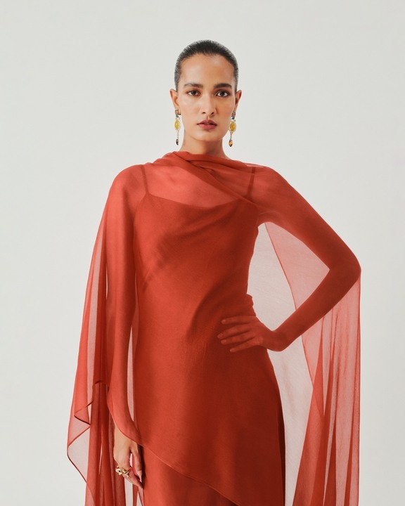 Tyra Slip Dress with Scarf