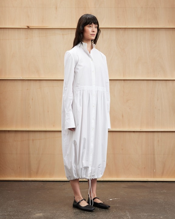 Gathered Shirt Dress