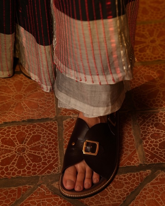 Envelope Cork Sandals Single Buckle
