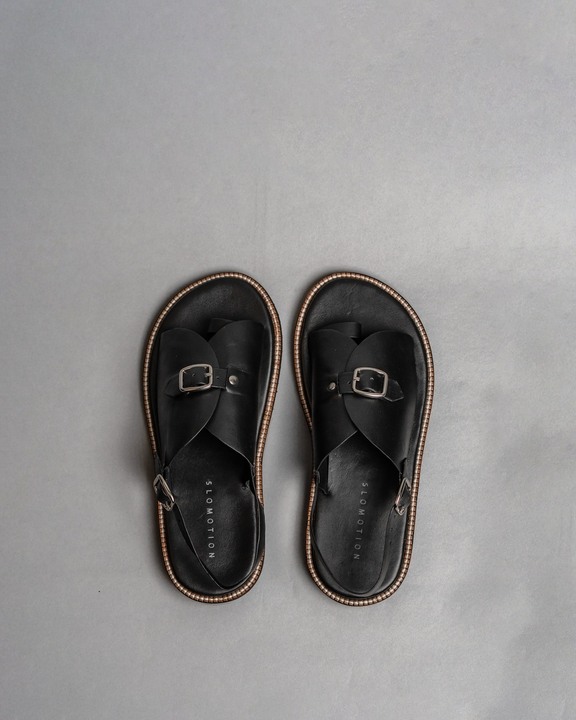 Envelope Welt Sandals Single Buckle