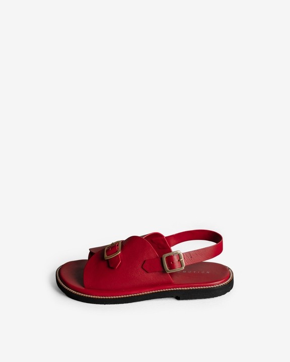 Envelope Welt Sandals Single Buckle