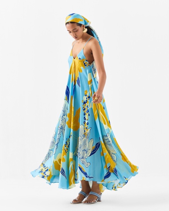 White Rose Strappy Dress