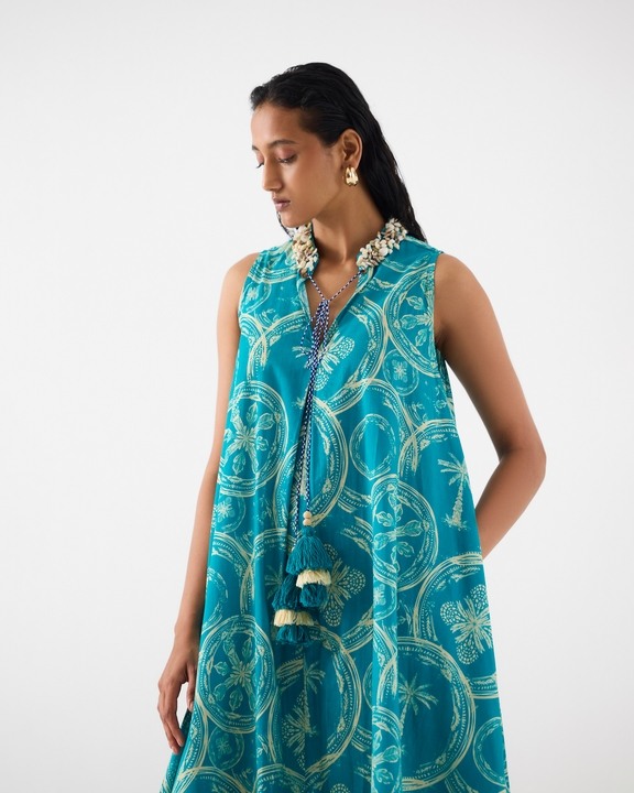 Coconut Palm A- Line Dress