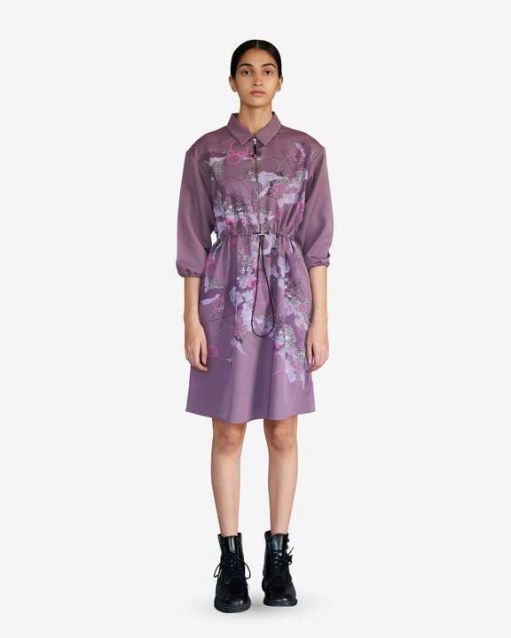 Mauve Map Short Dress