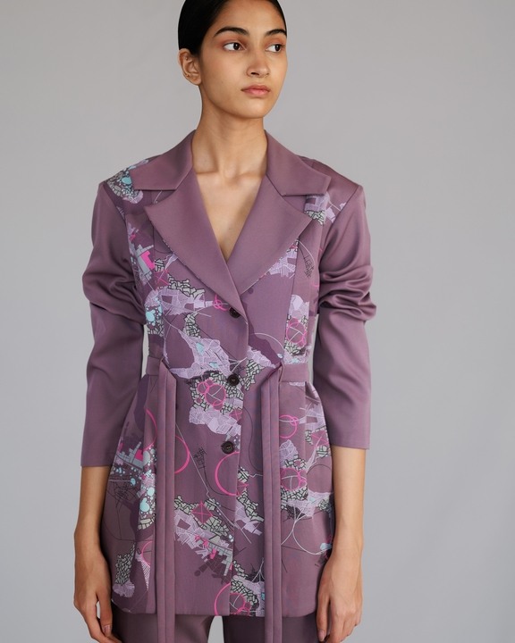 Mauve Map Coat Set