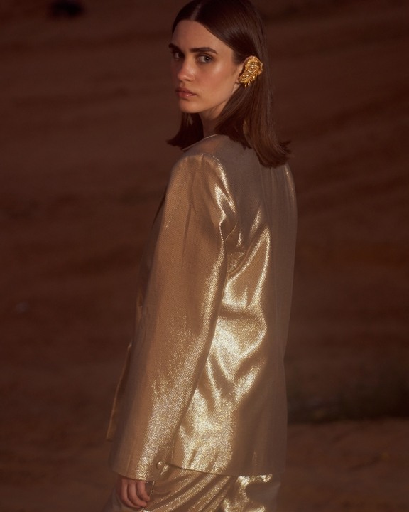 Gold Tailored Blazer