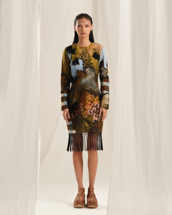 Inlay Sheath Dress