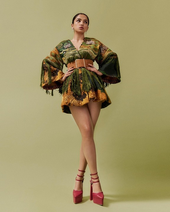 Green Galaxy Quilted Kimono Dress