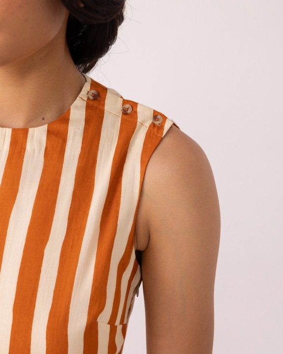 Valentino Striped Midi Dress