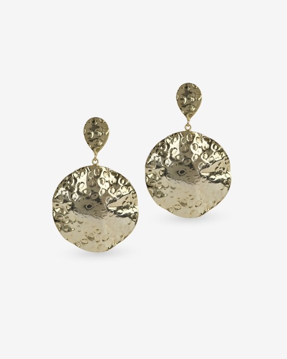 Beaten Spheres Earrings (Gold)