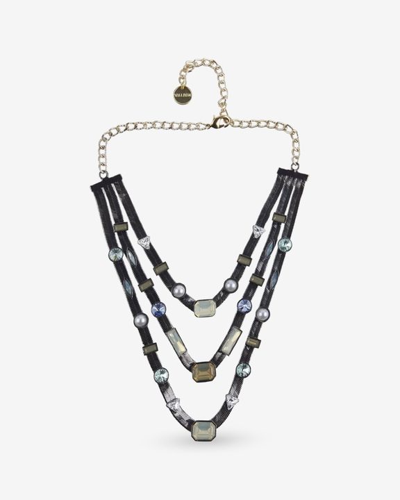 Three Layered Candy Necklace (Gunmetal)