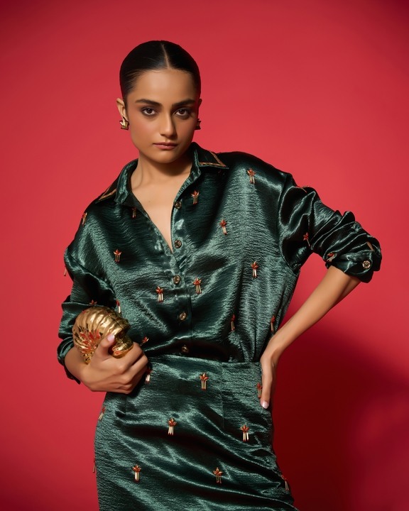 Elka Embroidered Shirt With Prina Skirt