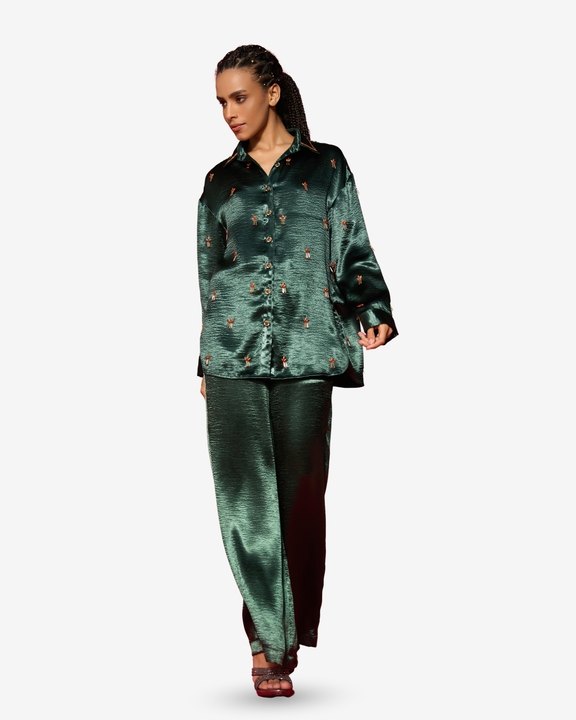 Elka Embroidered Shirt With Pants