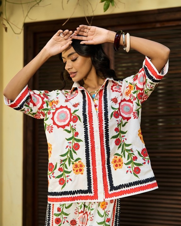 Blair Embroidered Shirt with Pants