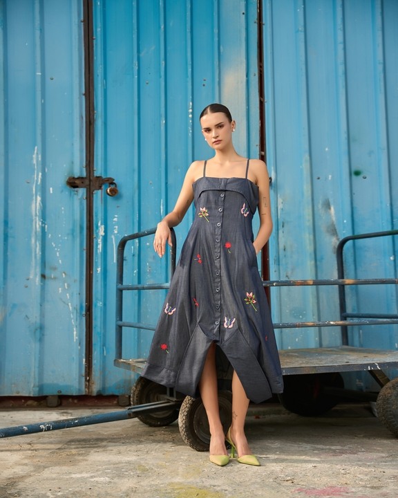 Posy Embroidered Dress