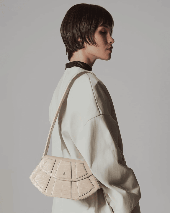 Lusso Structured Bag – With Crossbody Strap & Gold Braided Shoulder Chain