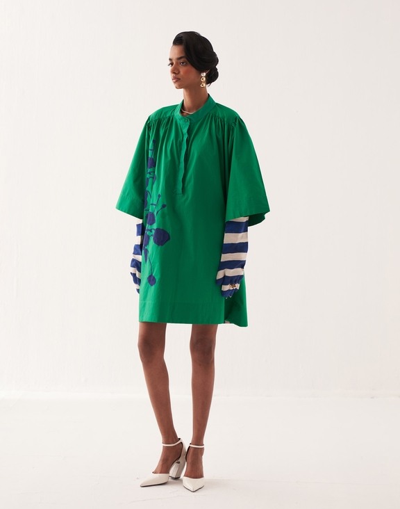 Emerald Applique Dress