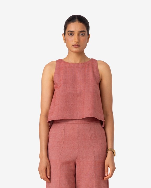 Kifli Handwoven Denim Top