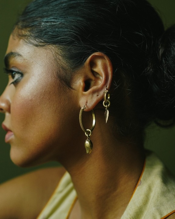 Gold Mango Hoops